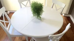 Стол на одной ножке для маленькой кухни фото