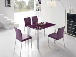 Lilac Chairs In The Kitchen Interior