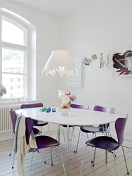 Lilac Chairs In The Kitchen Interior