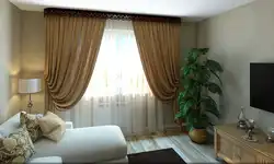Фота штор для спальні на потолочный карніз