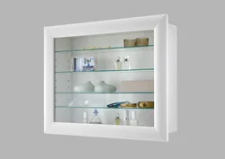 Kitchen wall cabinets with glass photo