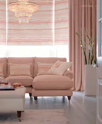 Curtains Dusty Rose In The Living Room Interior Photo