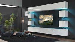 TV cabinet in the living room in a modern style photo