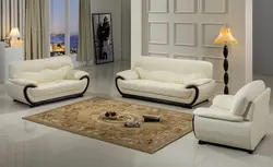Қонақ бөлмесінің фотосуретіне арналған креслолары бар диван