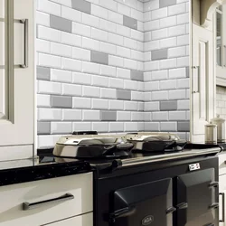 Rectangular tiles for kitchen backsplash photo