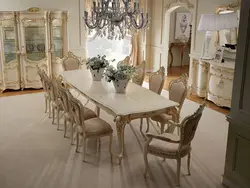 Столы и стулья в гостиную классика фото