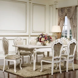 Столы и стулья в гостиную классика фото