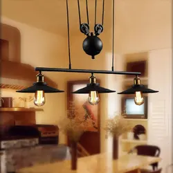 Loft chandeliers for the kitchen photo