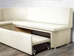 Corner kitchen sofa with sleeping place photo