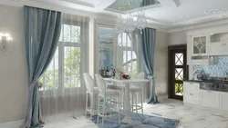Neoclassical kitchen curtains photo