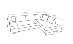 Corner sofas photo with dimensions for the living room