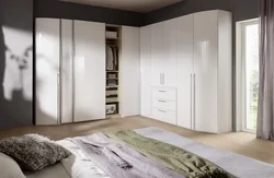 Modern style bedroom wardrobes with drawers photo