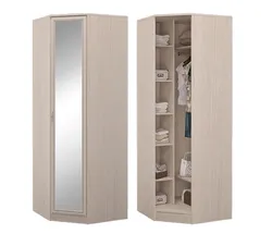 Photo Of Corner Cabinets In The Living Room With A Mirror