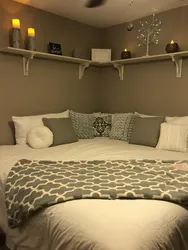 Bedroom design with bed along the wall