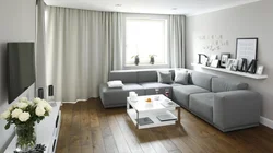 Living room design with sofa