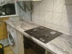 Cipollino gray countertop in the kitchen interior