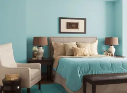 Color combination in the bedroom interior brown and beige