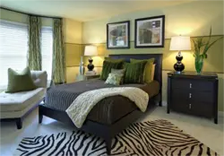 Color combination in the bedroom interior brown and beige