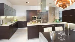 Color Combination With Chocolate Color In The Kitchen Interior