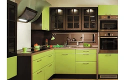 Color combination with chocolate color in the kitchen interior