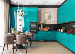 Color combination with chocolate color in the kitchen interior