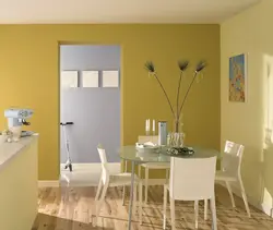 Different walls in the kitchen interior