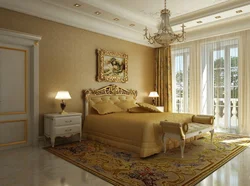 White Bedroom Design With Gold