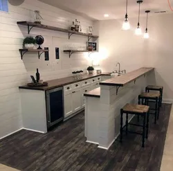 Kitchen design in basement