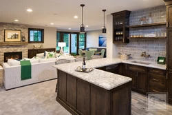 Kitchen design in basement