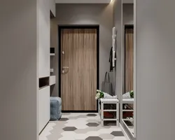 Hallway door in the middle design
