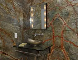 Bathroom design green marble