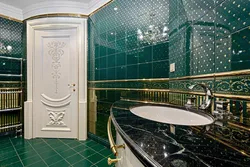 Bathroom design green marble