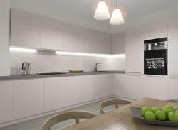Straight kitchen design minimalism