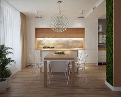 Eco kitchen living room design