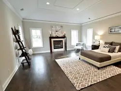 Bedroom interior with parquet