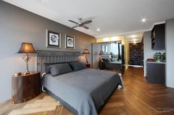 Bedroom interior with parquet