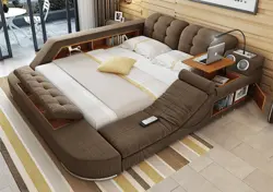 Armchair bed in the bedroom interior