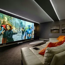 Screen in the living room interior