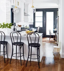 Black Chairs For The Kitchen In The Interior