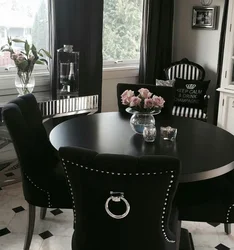 Black Chairs For The Kitchen In The Interior