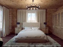 Bedroom design in a laminated timber house