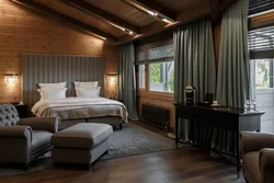 Bedroom design in a laminated timber house