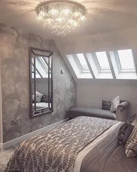 Bedroom with skylights interior