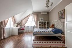 Bedroom with skylights interior