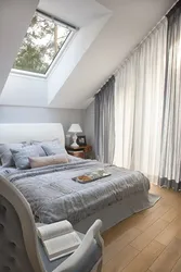 Bedroom with skylights interior