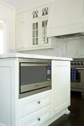 Microwave In The Kitchen Interior In The Closet