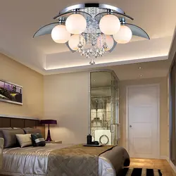 Chandelier In The Interior Of A Small Living Room