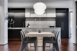 Tables In The Interior Of The Kitchen Living Room