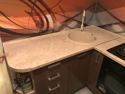 Alambra countertop in the kitchen interior photo