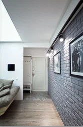 Gray Bricks In The Hallway Interior